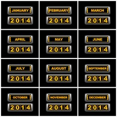 Fototapeta premium Calendar 2014.