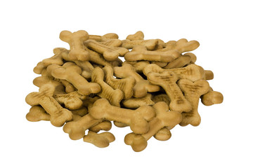 Close-up of a heap of dog biscuits