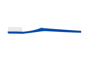 Close-up of a blue toothbrush