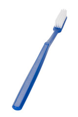 Close-up of a blue toothbrush