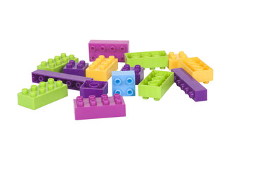 Close-up of plastic blocks