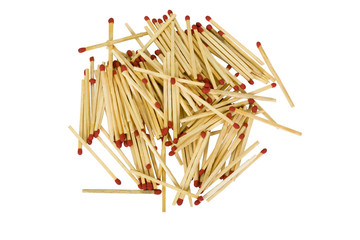 Close-up of a heap of matchsticks