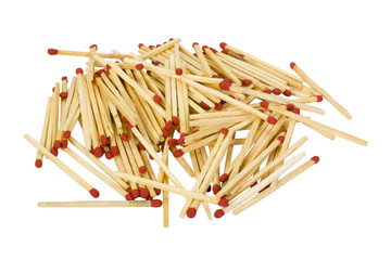 Close-up of a heap of matchsticks