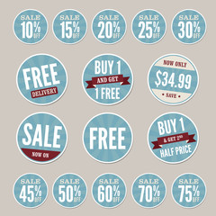 Obraz premium Vintage Retail Stickers