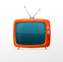Tv retro cartoon style