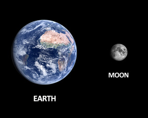 Naklejka na ściany i meble Planet Earth and our Moon