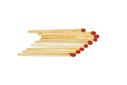 Matchsticks in the form of arrow shape