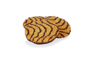 three chocolate stripe cookies