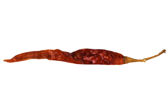 Close-up of a dried red chili pepper