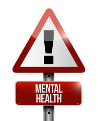 mental health warning road sign illustration