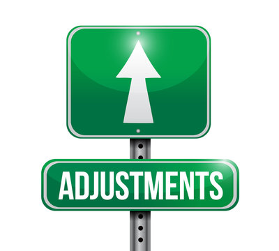 adjustments road sign illustration design