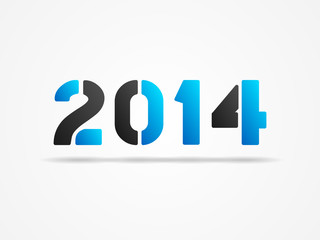 year 2014 blue poster