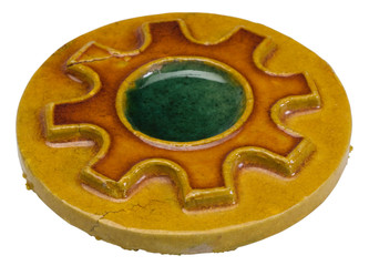 Close-up of a decorative tile