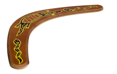 Close-up of a boomerang