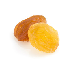 raisins on white background