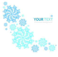 Abstract Christmas background with snowflakes