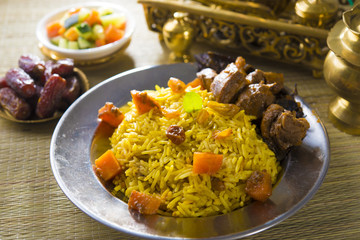 arab rice, ramadan foods in middle east usually served with tand