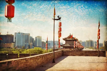 Foto op Canvas Xian - ancient city wall  © lapas77