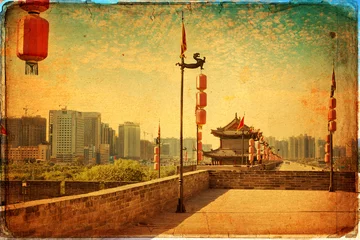 Foto op Canvas Xian - ancient city wall  © lapas77