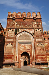 Entrance gate of a fort, Agra Fort, Agra, Uttar Pradesh, India