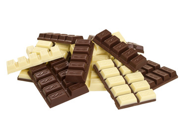 Heap of chocolate bars