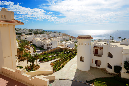Building of the luxury hotel, Sharm el Sheikh, Egypt