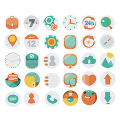 Application Web Icons in Flat Design