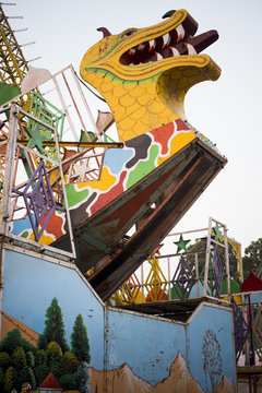 Dragon boat ride in Pushkar Camel Fair, Pushkar, Ajmer, Rajasthan, India