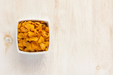Cornflakes in bowl