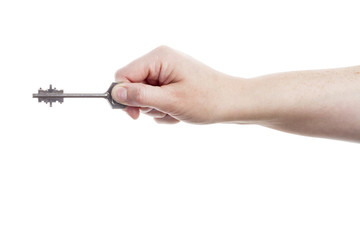 Hand holding  key