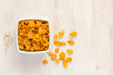 Cornflakes in bowl