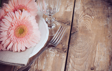 Vintage dining table setting