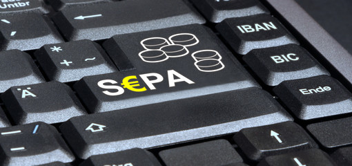 eks31 EnterKeySign - english: keyboard with black key single euro payments area - German: SEPA Euro...