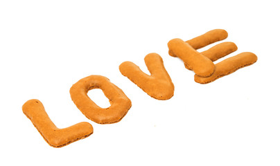 chocolate letters isolated