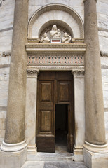 Facade of a cathedral, Pisa Cathedral, Piazza Dei Miracoli, Pisa, Tuscany, Italy