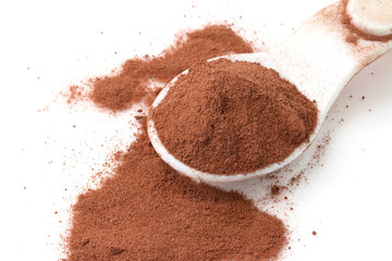Spoon of cocoa
