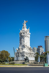 Fototapeta na wymiar Four Regions monument in Buenos Aires, Argentina