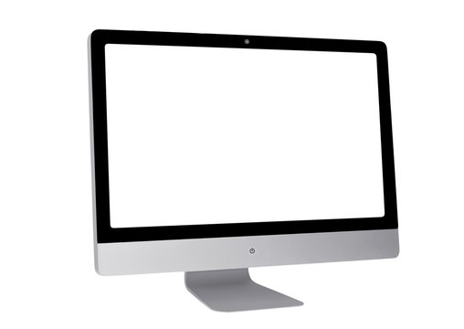 Modern computer. White Screen