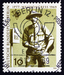 Postage stamp Germany 1969 Australian Postman