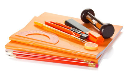 Exercise book, accessories to the letter
