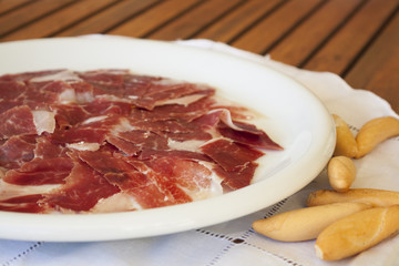 Spanish serrano ham