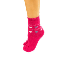 socks on the feet isolated