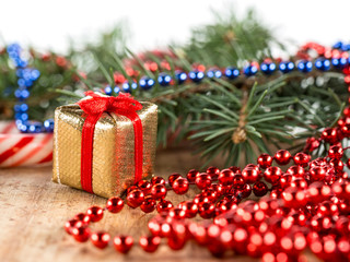 Beautiful christmas decoration close-up