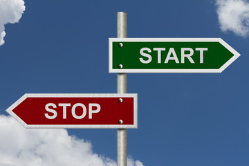 Obraz premium Stop versus Start