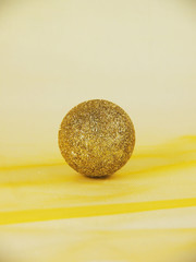 Weihnachtsdekoration 13, goldene Weihnachtskugel