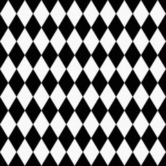 Black and White Diamond Shape Fabric Background