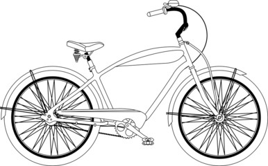 Retro bicycle. Vector