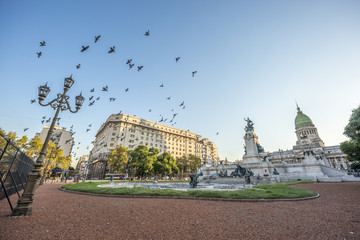 Congress Square in Buenos Aires, Argentina