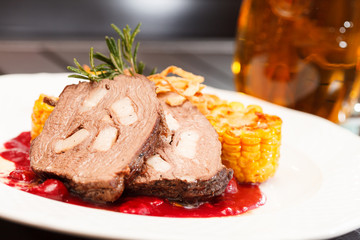 venison with sauce
