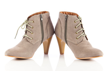 women shoes on white background